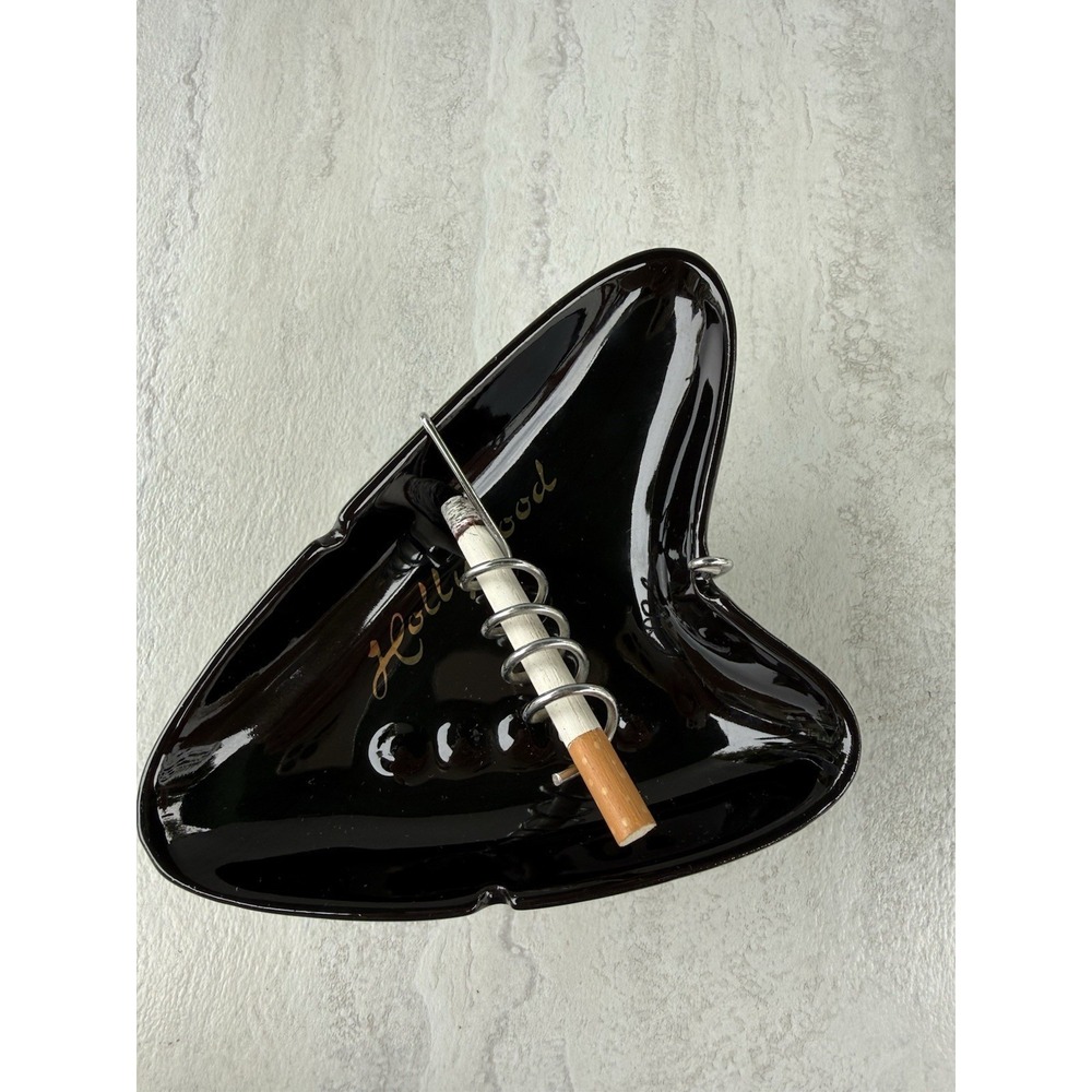 MCM Atomic "Hollywood" Boomerang Ashtray w/ Stand & Faux Cigarette Holder #7618